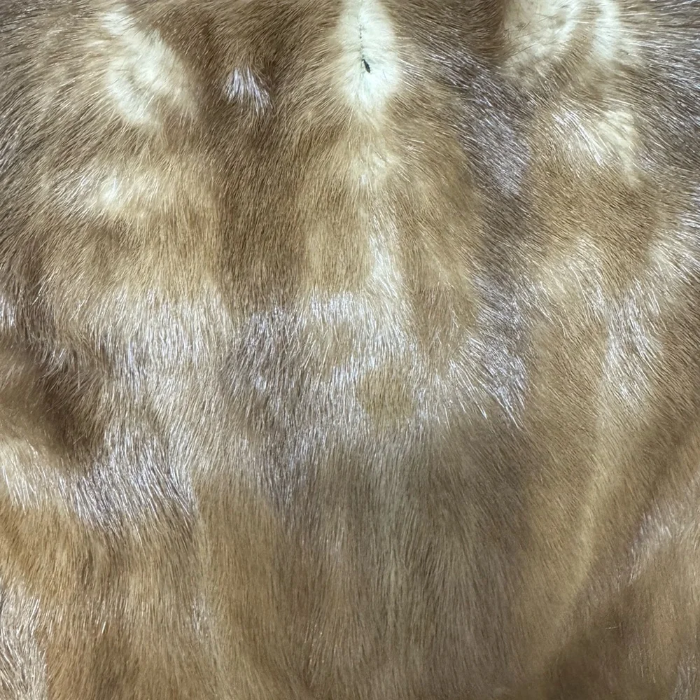 Custom made Mink Fur coat ladies Size 12-14 Jacket with Plush Fur Collar - Picture 14 of 16
